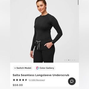 Figs under scrub long sleeve